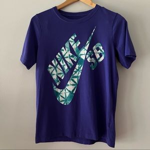 Nike Softball Tie Dye Swoosh Tee Shirt Size XL